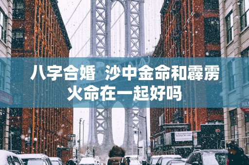 八字合婚  沙中金命和霹雳火命在一起好吗