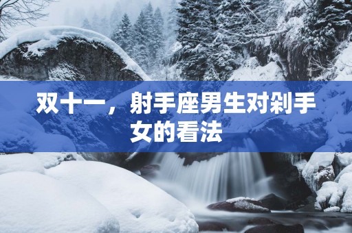 双十一，射手座男生对剁手女的看法