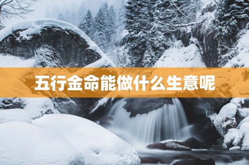 五行金命能做什么生意呢
