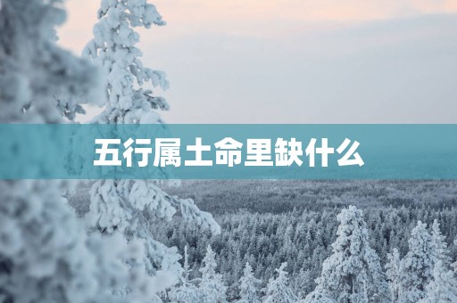 五行属土命里缺什么