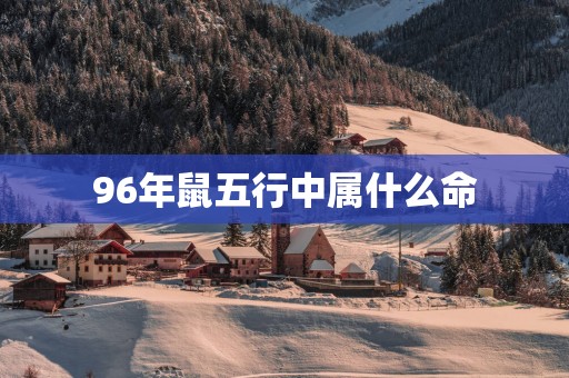 96年鼠五行中属什么命