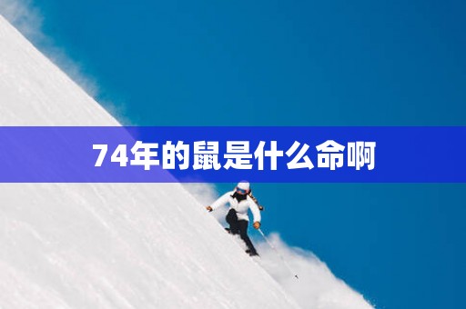 74年的鼠是什么命啊