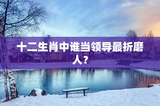 十二生肖中谁当领导最折磨人？