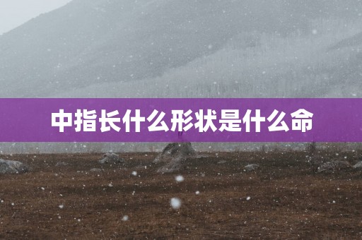 中指长什么形状是什么命