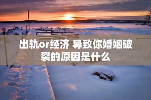 出轨or经济 导致你婚姻破裂的原因是什么
