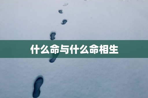 什么命与什么命相生