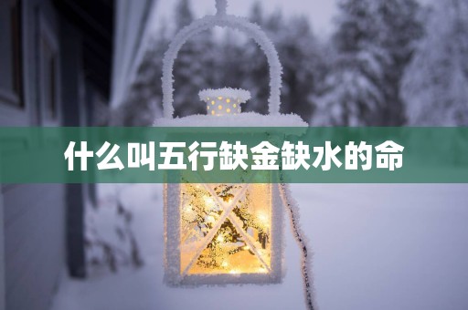 什么叫五行缺金缺水的命