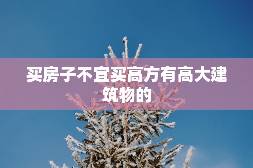 买房子不宜买高方有高大建筑物的