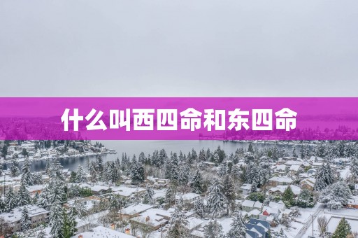 什么叫西四命和东四命 什么叫西四命和东四命