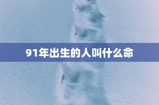 91年出生的人叫什么命