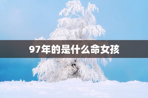 97年的是什么命女孩