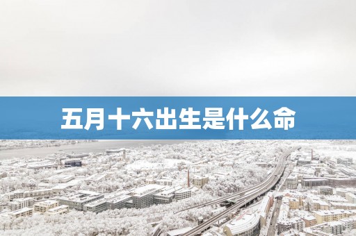 五月十六出生是什么命