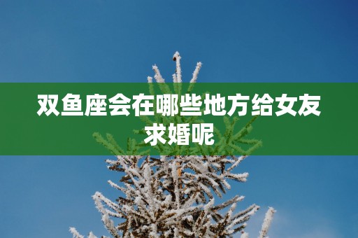 双鱼座会在哪些地方给女友求婚呢