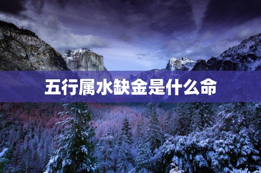 五行属水缺金是什么命