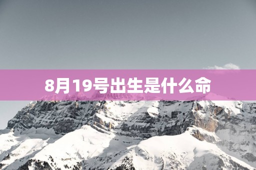8月19号出生是什么命