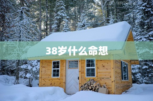 38岁什么命想