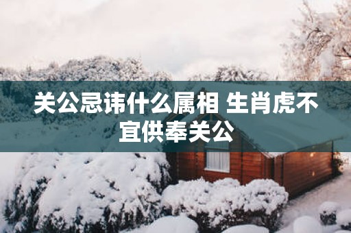 关公忌讳什么属相 生肖虎不宜供奉关公