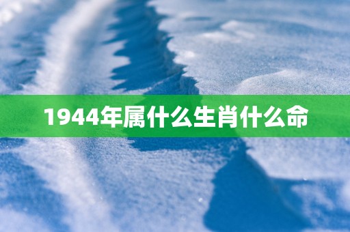 1944年属什么生肖什么命