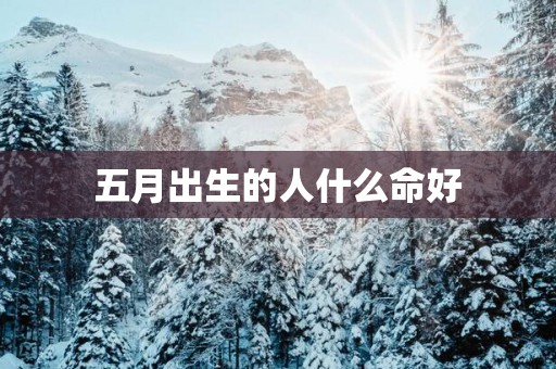 五月出生的人什么命好