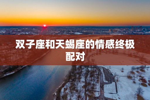 双子座和天蝎座的情感终极配对