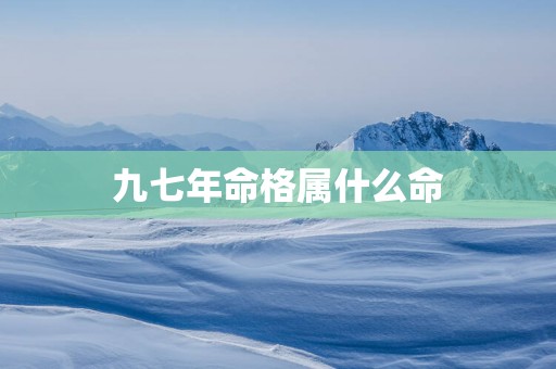九七年命格属什么命