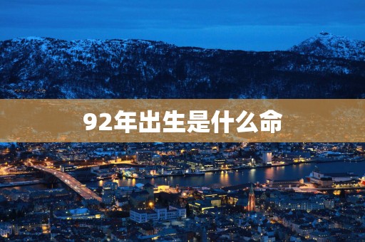 92年出生是什么命
