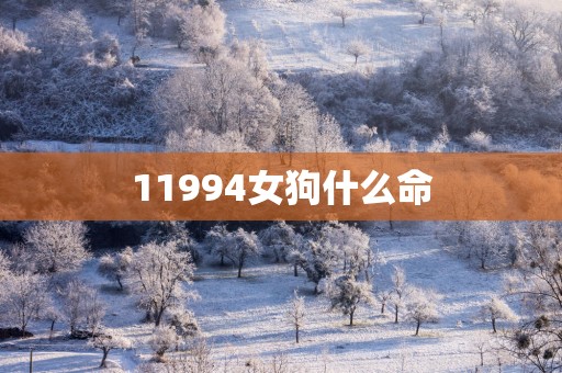 11994女狗什么命