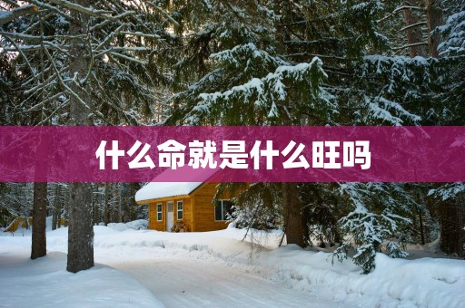 什么命就是什么旺吗
