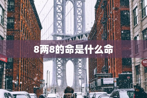 8两8的命是什么命