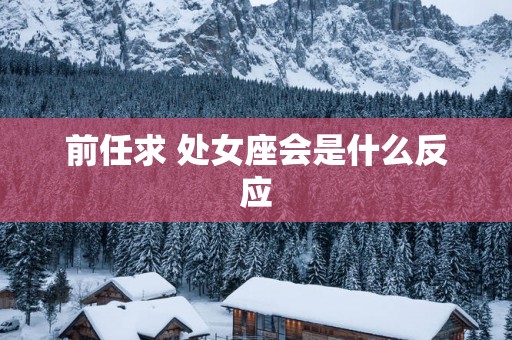 前任求 处女座会是什么反应