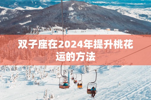 双子座在2025年提升桃花运的方法