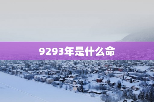 9293年是什么命