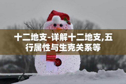 十二地支-详解十二地支,五行属性与生克关系等