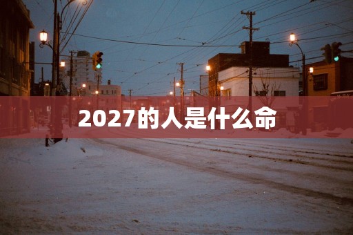 2027的人是什么命