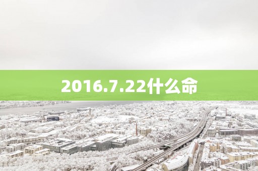 2016.7.22什么命