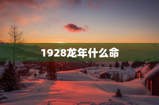 1928蛇年什么命