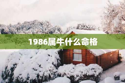 1986属牛什么命格