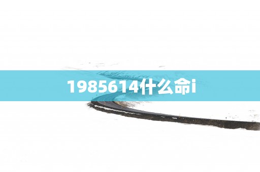 1985614什么命i