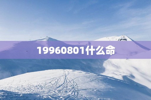 19960801什么命