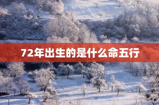 72年出生的是什么命五行