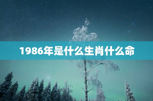 1986年是什么生肖什么命