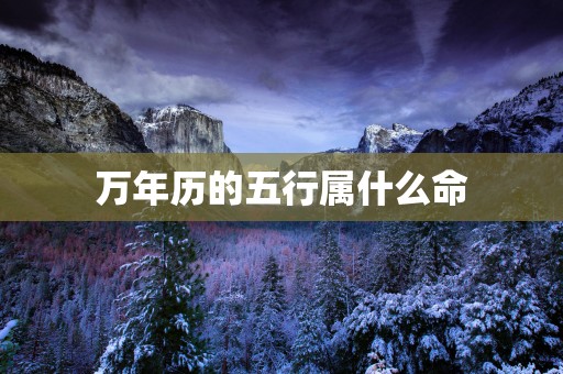 万年历的五行属什么命