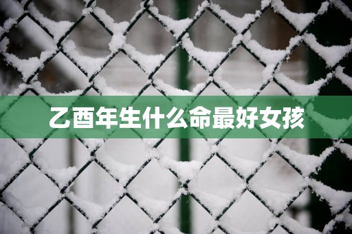 乙酉年生什么命最好女孩