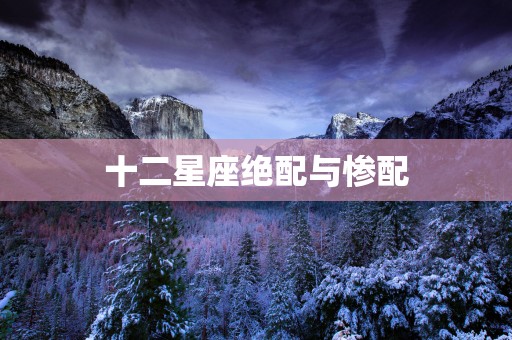 十二星座绝配与惨配