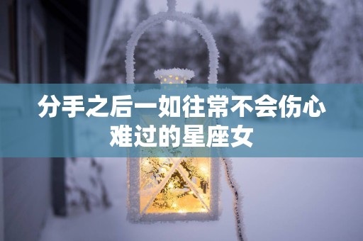 分手之后一如往常不会伤心难过的星座女