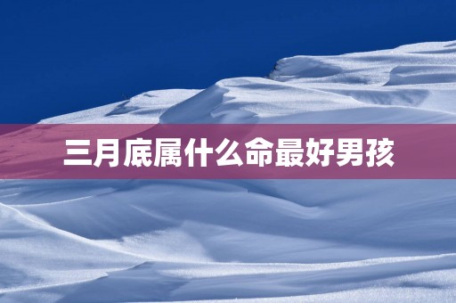 三月底属什么命最好男孩