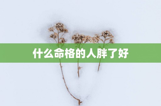 什么命格的人胖了好