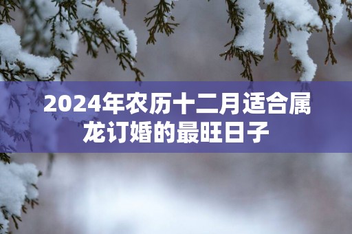 2025年农历十二月适合属龙订婚的最旺日子