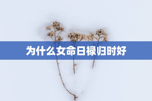 为什么女命日禄归时好