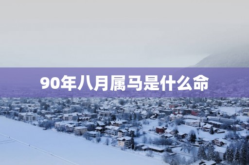 90年八月属马是什么命